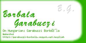 borbala garabuczi business card